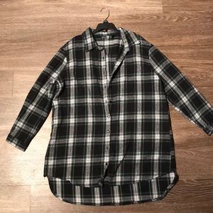 Plaid Flannel Shirtdress